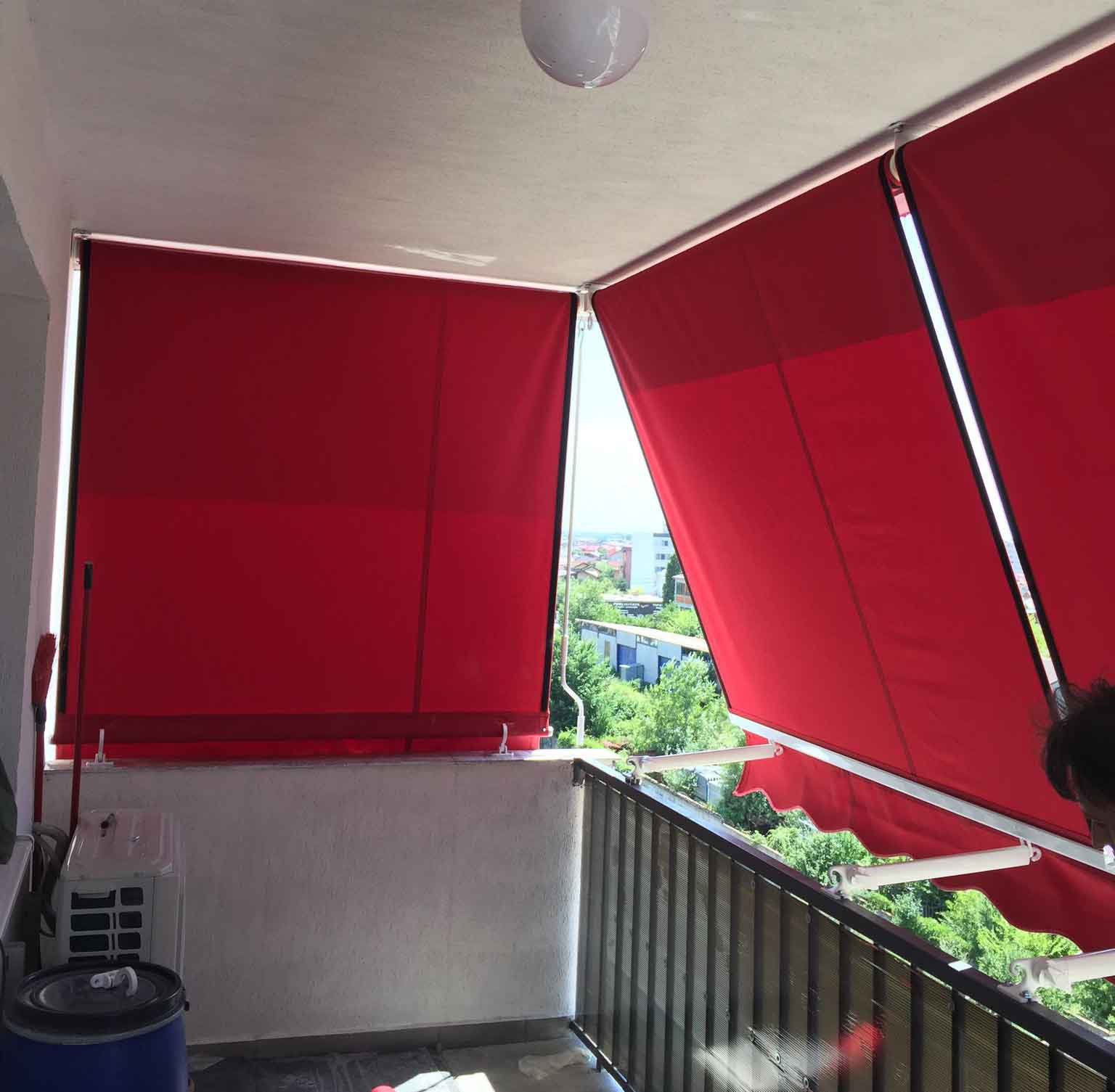 copertina retractabila cu brate rosie