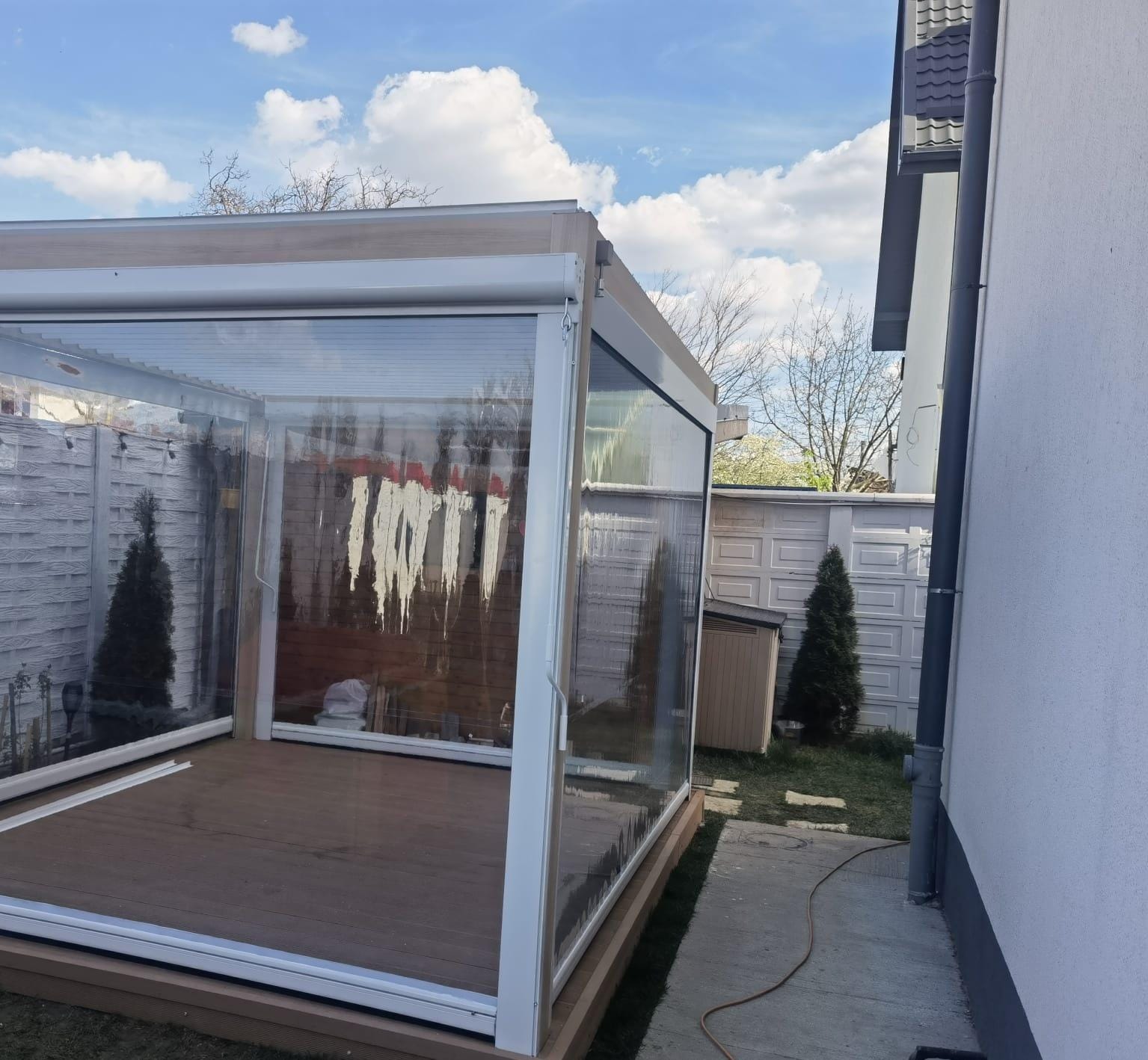inchidere terasa cu folie transparenta